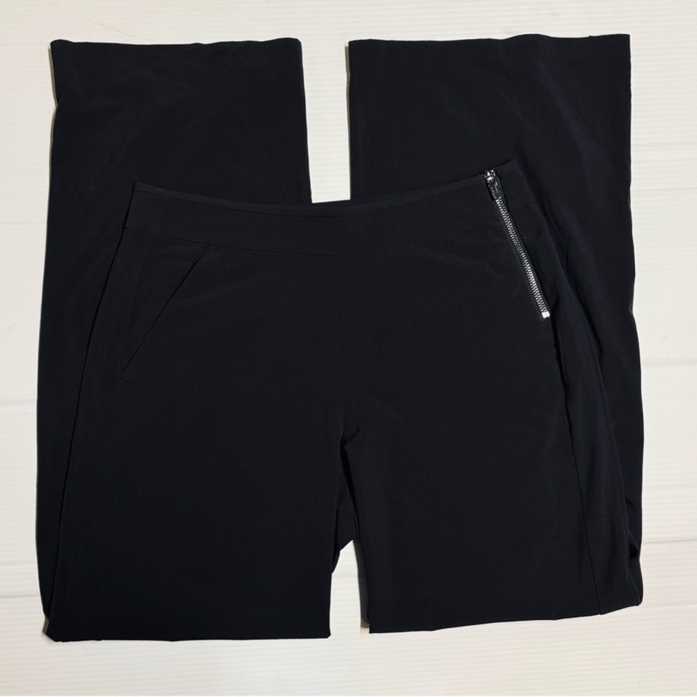 Athleta Gramercy Snap Button Wide Leg Pants Black Size 4 - Picture 4 of 9